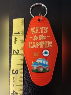Keys to the Lake House Keychain – White with Gold Lettering